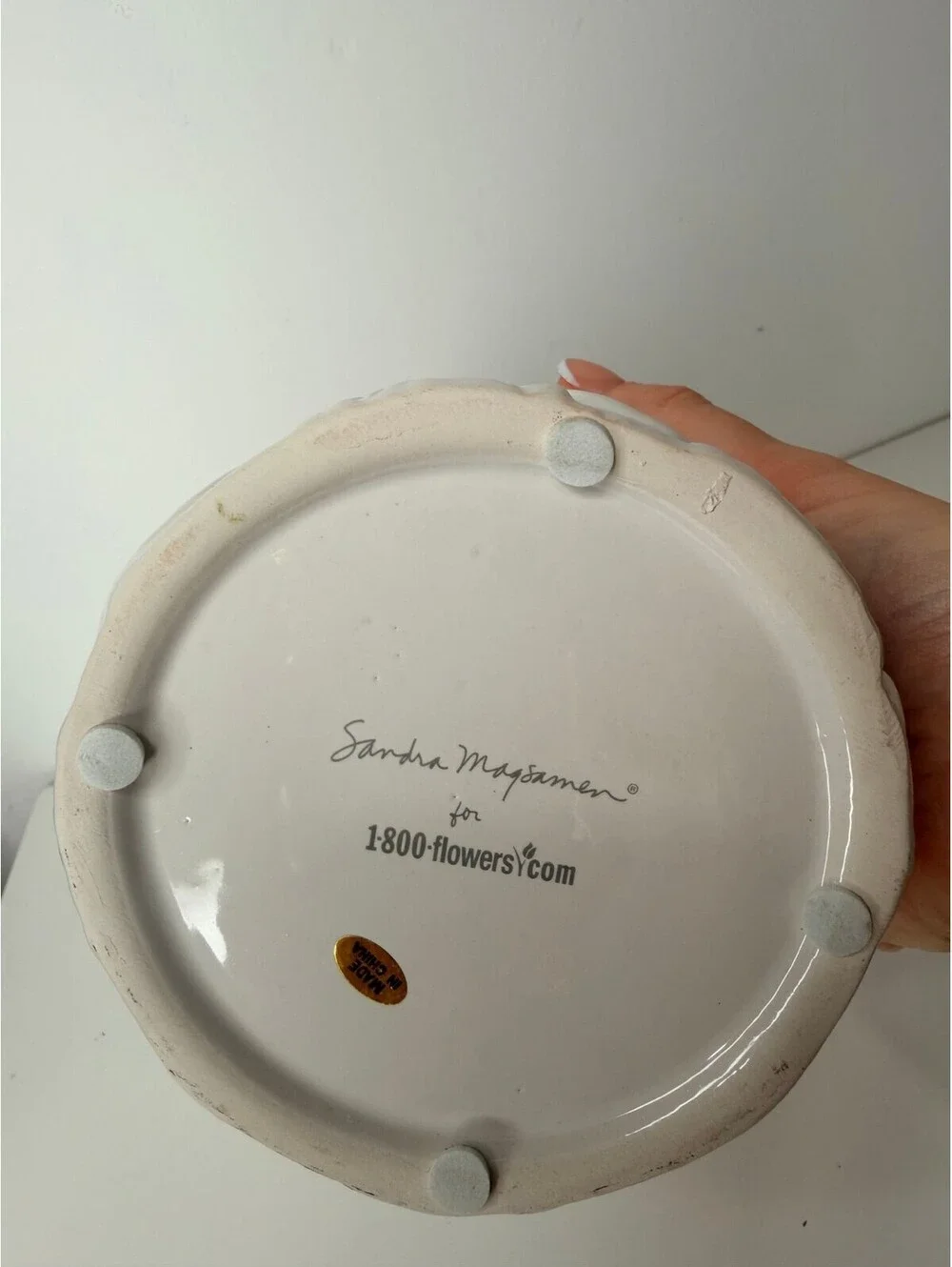 Sandra Magsamen memorial rose vase for 1800flowers